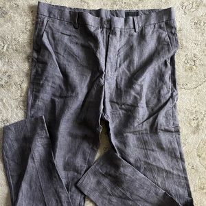 Grey linen men’s dress pants H&M